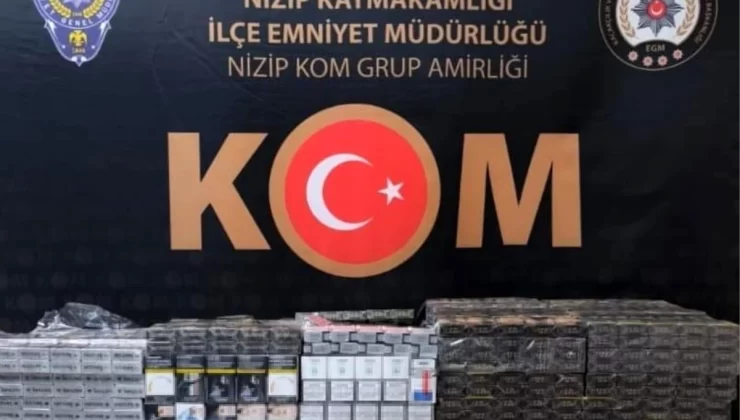 Nizip’te Gümrük Kaçağı Sigara Operasyonu