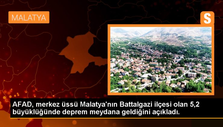 AFAD, merkez üssü Malatya’nın Battalgazi ilçesi olan 5,2 büyüklüğünde zelzele meydana geldiğini açıkladı.