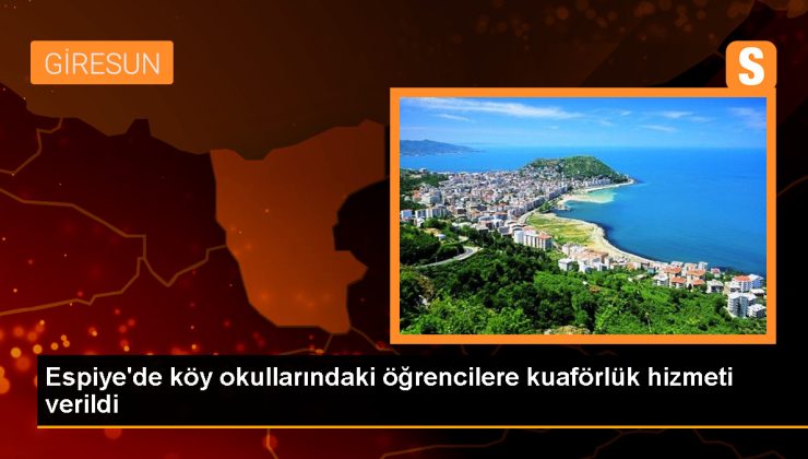 Espiye’de köy okullarındaki öğrencilere kuaförlük hizmeti verildi