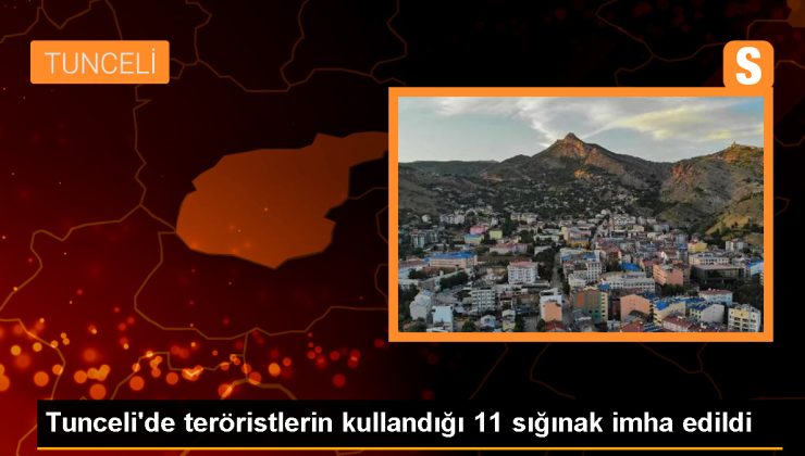 Tunceli’de teröristlerin kullandığı 11 sığınak imha edildi