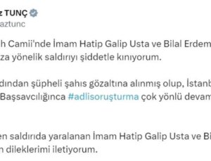 Adalet Bakanı Yılmaz Tunç, Fatih Camii’nde İmama Yapılan Saldırıyı Kınadı