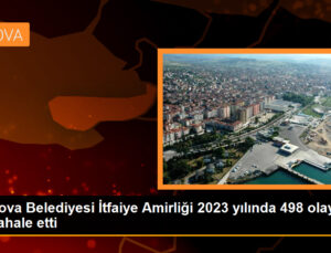 Altınova Belediyesi İtfaiye Amirliği 2023 yılında 498 olaya müdahale etti