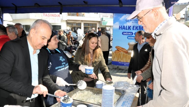 Aydın Büyükşehir Belediyesi, Regaip Kandili’nde Çine’de pilav hayrı düzenledi