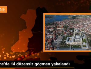 Edirne’de 14 sistemsiz göçmen yakalandı