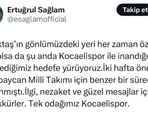 Ertuğrul Sağlam: Tek odağımız Kocaelispor