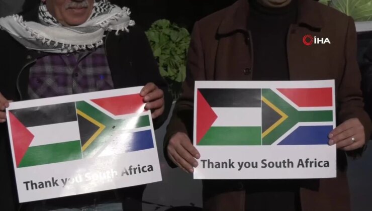 Filistinlilerden Milletlerarası Adalet Divanı’nda İsrail’e soykırım davası açan Güney Afrika’ya takviye