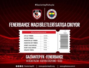 Gaziantep-Fenerbahçe Maçının Biletleri Satışa Çıktı