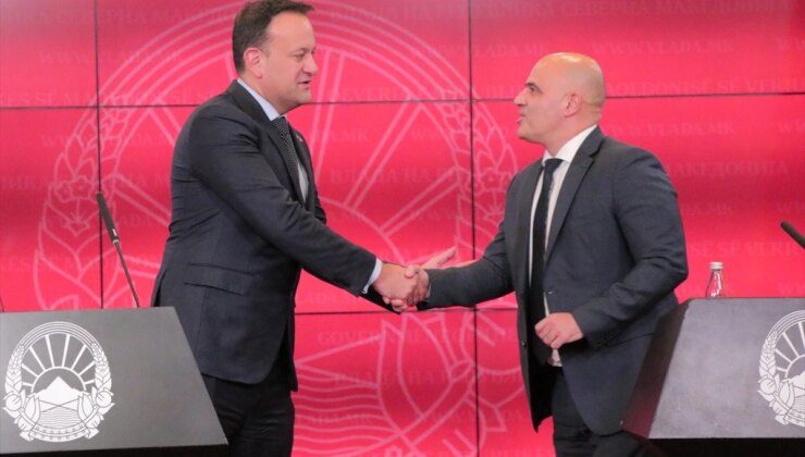 İrlanda Başbakanı Kuzey Makedonya’yı ziyaret etti