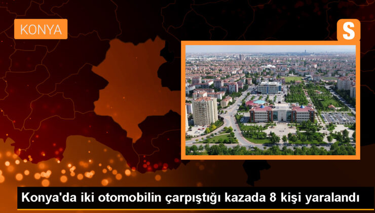 Konya’nın Ereğli ilçesinde araba çarpışması: 8 yaralı