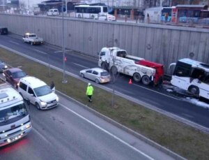 Malatya’da Servis Otobüsü Alev Alev Yandı