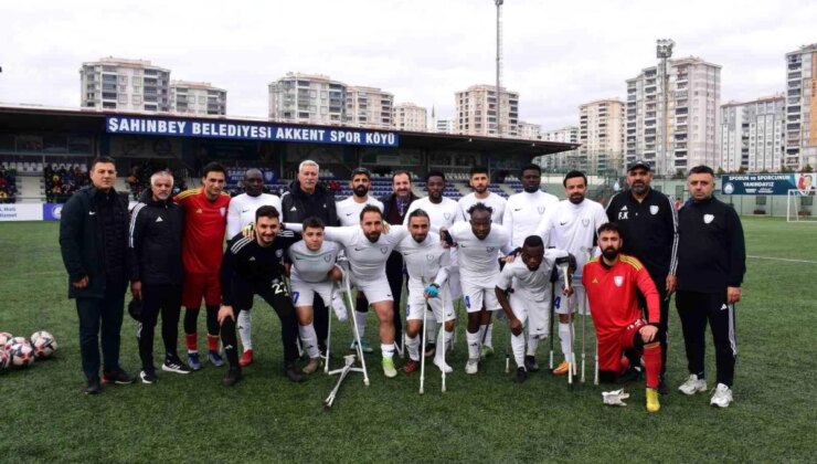 Şahinbey Belediye Gençlik ve Spor Kulübü Ampute Futbol Grubu Ortahisar Belediyesi’ni mağlup etti