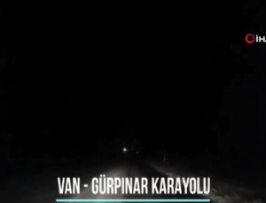 Van polisi yol durumu çektiği görüntü ile şoförleri bilgilendirdi