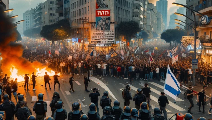 “Tel Aviv’de Seçim Çağrısıyla Sokaklar Alevlendi”