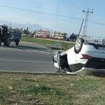 adiyamanda araba takla atti tP1NOI31