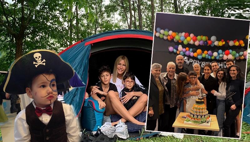 cagla sikelden oglu uzaya surpriz parti pastadaki ayrinti dikkatlerden kacmadi mZUYE5Ve