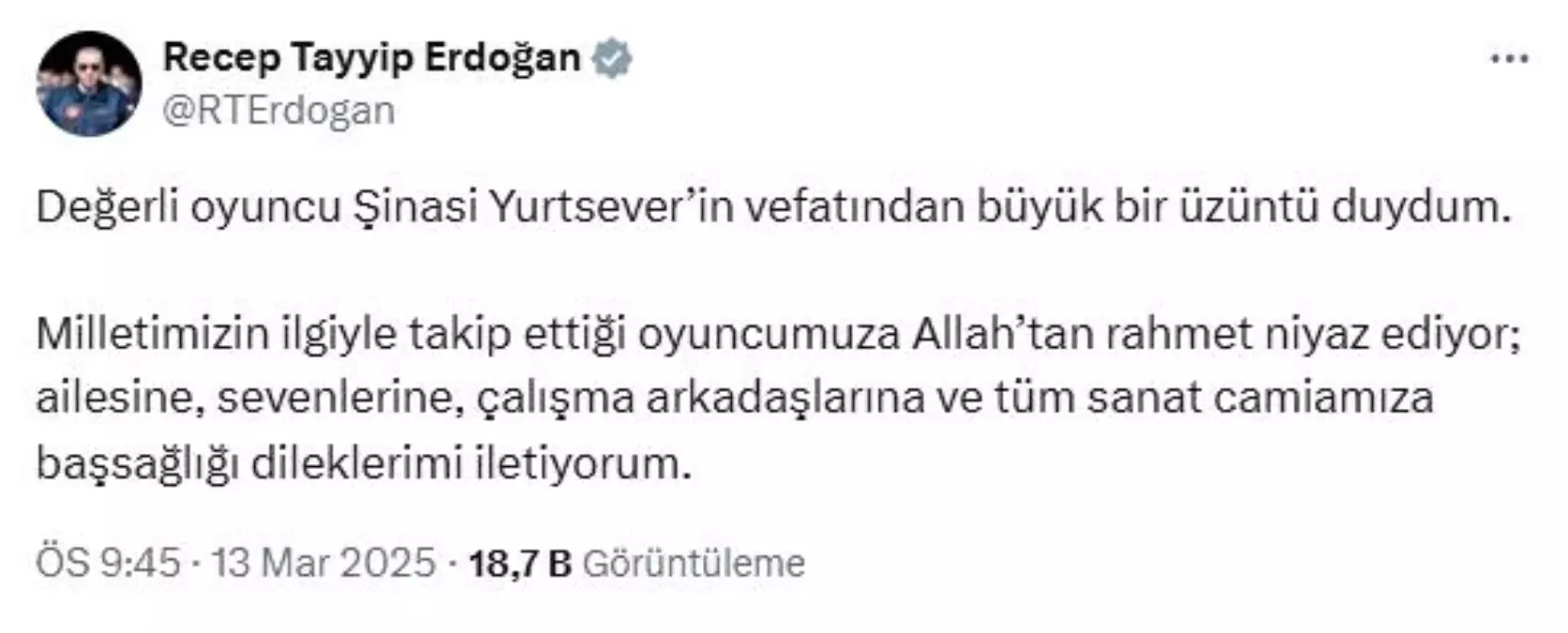 cumhurbaskani erdogandan oyuncu sinasi yurtsever icin taziye iletisi XGNDfL5R