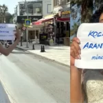 gelinligi giyip koca araniyor yazili doviz ile sokaga cikti mF5961j5