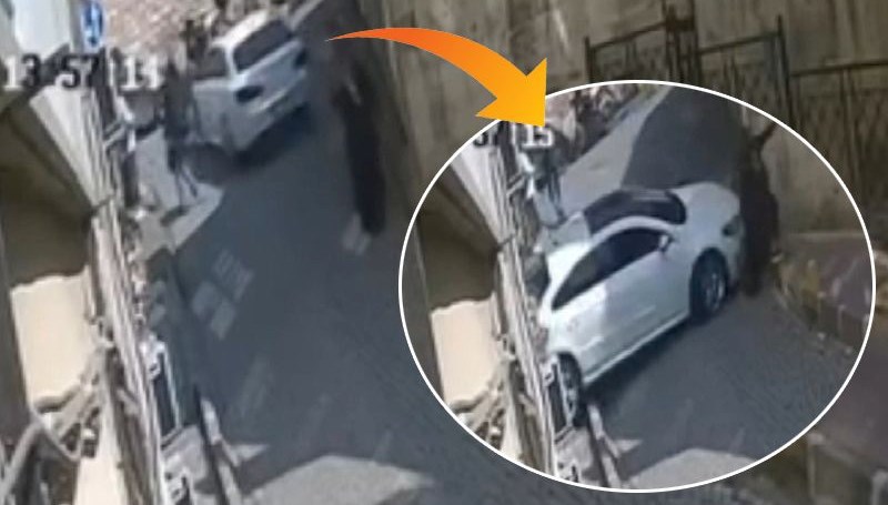 Yanlışlıkla İleri Vites: Önce Kadın, Sonra Duvar Kazası 71 geri vites yerine ileri vites yapinca evvel bayana sonra duvara carpti 3qEJwvjL