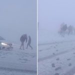 kar tipi ve sis onlarca arac mahsur kaldi YrwLBD6a