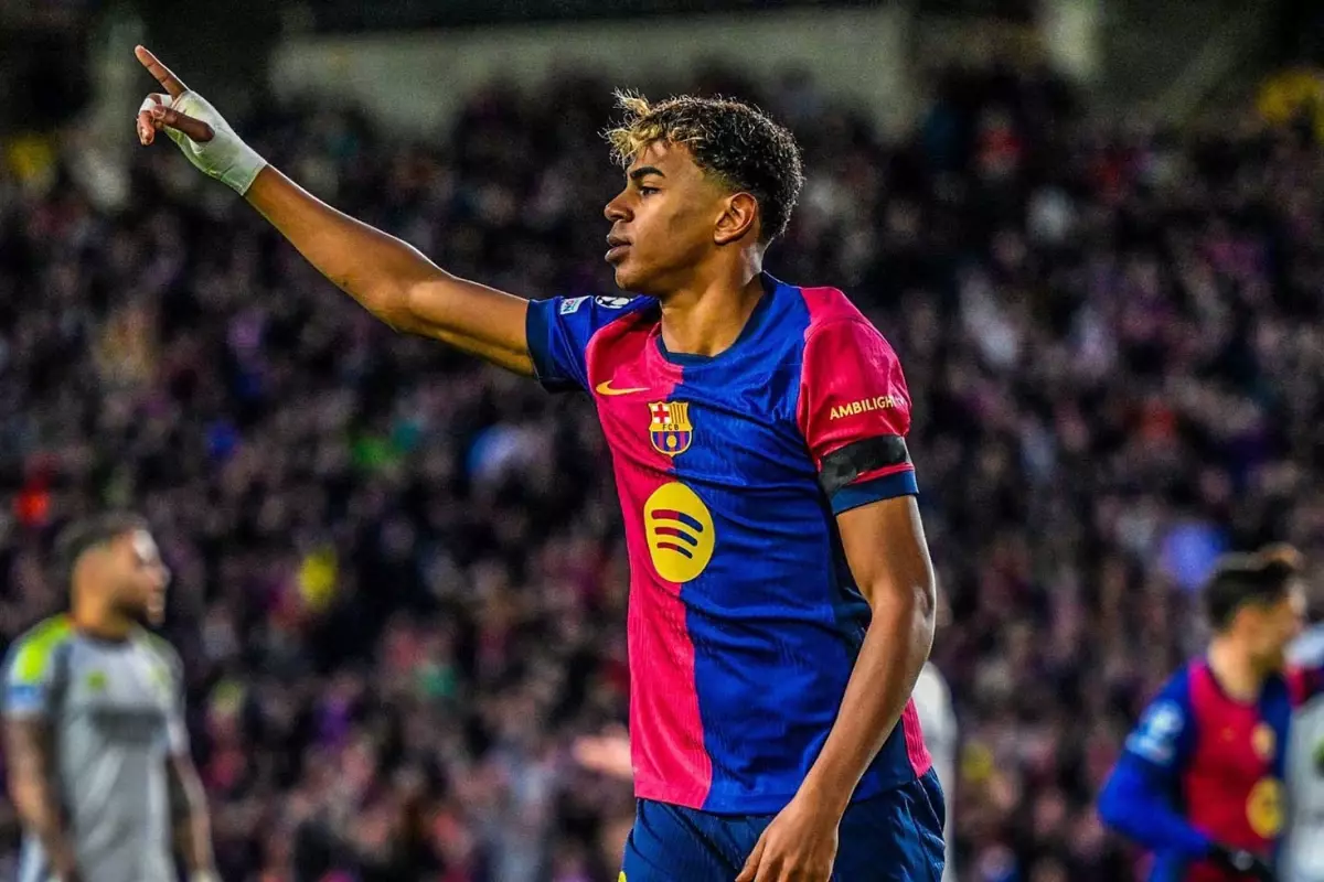 lamine yamal 27 dakikada sampiyonlar ligi tarihine gecti