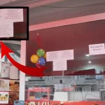 mahalle halki marketin kapisina yazilan bu yaziyi konusuyor MQhJBI4S