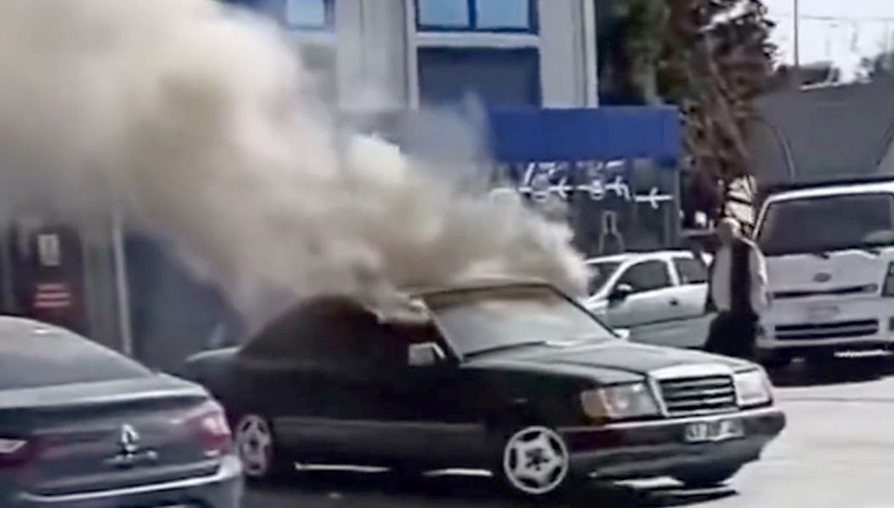 Muayene Reddi, Araç Alevine Neden Oldu 71 muayeneden gecemeyen aracini atese verdi ANhsSLcG