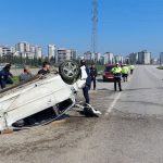 samsunda araba takla atti 1 yarali gX8Kg7Ax