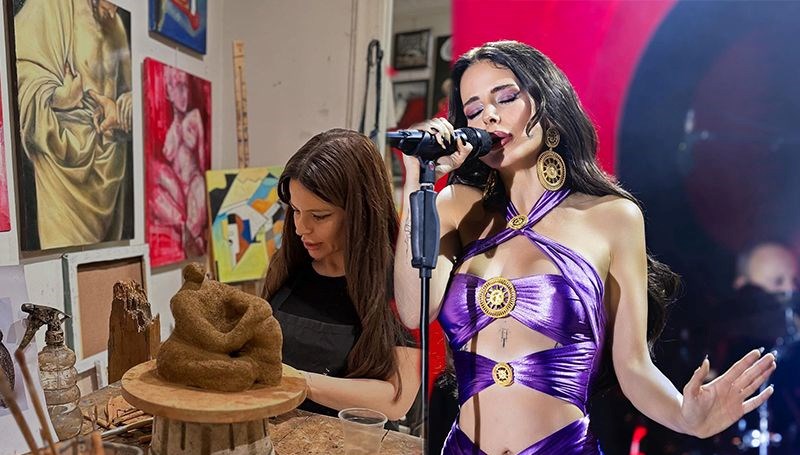 simge sagin yeni hobisini buldu birinci heykel calismam O19ZAJ9T