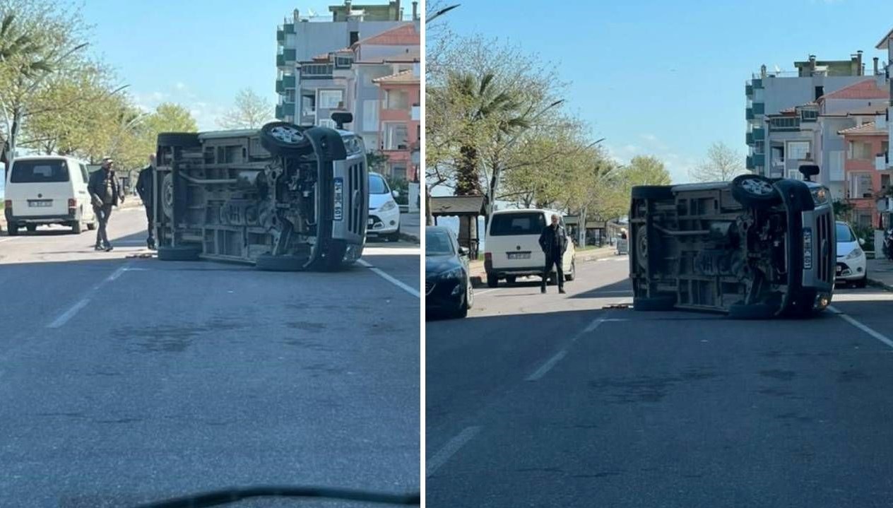 Arabası ile öteki bir araca çarptı, yan yattı 71 arabasi ile oteki bir araca carpti yan yatti vejdR4In