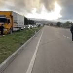 sivasta kopan yuksek tansiyon siniri nedeniyle karayolu ulasima kapandi PgegcyZN