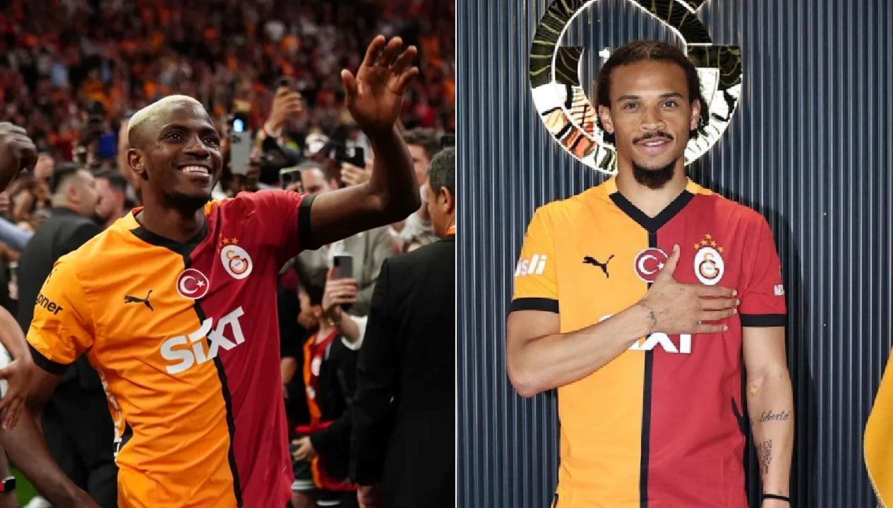galatasaray osimhen ve sane icin statta imza merasimi duzenledi IcMS4sS3