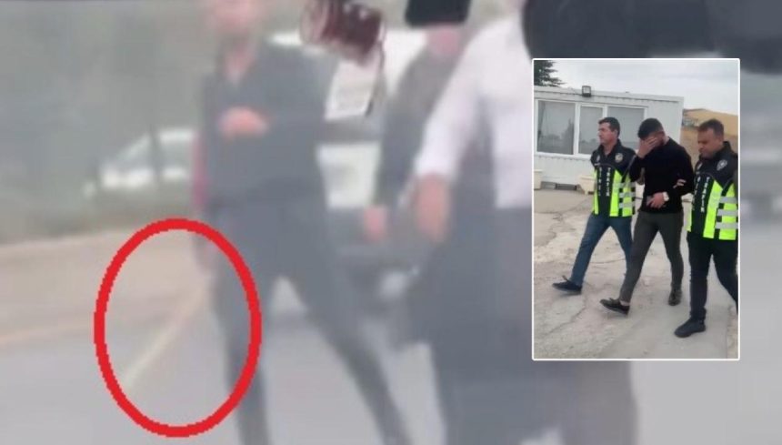 ankarada elinde sopayla trafigi tehlikeye atan sofor yakalandi E6b33jwK