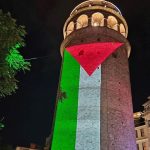 filistin bayragi galata kulesine yansitildi h6r7l3mP