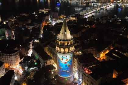 galata kulesine sifir atik forumu temali gorseller yansitildi pM3RCWxM