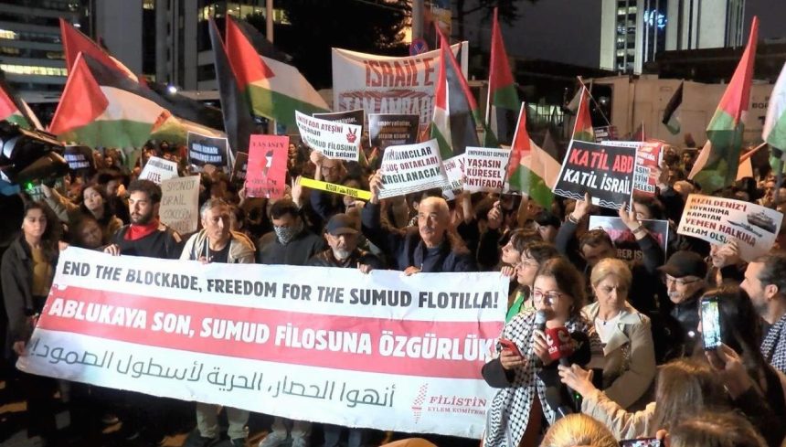 İsrail Başkonsolosluğu önünde protesto 71 israil baskonsoloslugu onunde protesto uLw1wpSb
