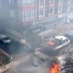 ankarada seyir halindeki araba yandi FwfeLjXA