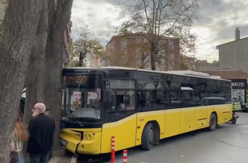 bagcilarda iett otobusu agaca carpti J4PWTy4s