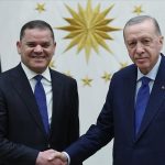 cumhurbaskani erdogan libya basbakani dibeybe ile gorustu m3KphbIT