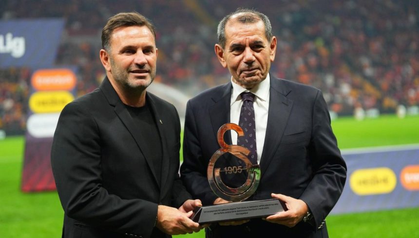 Okan Buruk'a 100. galibiyet plaketi 71 okan buruka 100 galibiyet plaketi zM3cB5wE