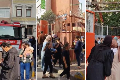 okulda duman panigi ogrenciler tahliye edildi veliler okula kostu RXmS7WcU