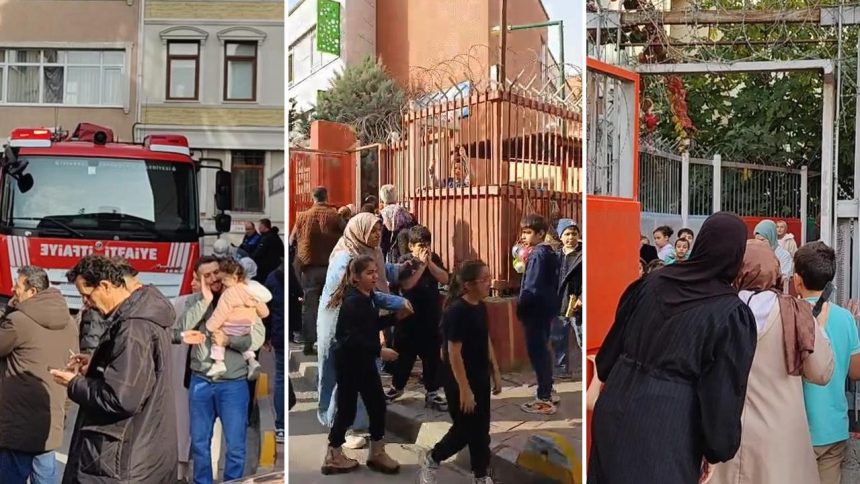 okulda duman panigi ogrenciler tahliye edildi veliler okula kostu RXmS7WcU